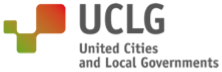 UCLG Logo showing 3 squares in green and red